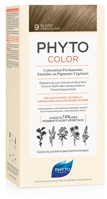 PHYTOCOLOR 9 BIONDO CHIARISS 1 LATTE + 1 CREMA + 1 MASCHERA + 1 PAIO DI GUANTI - Luckyfarma.it