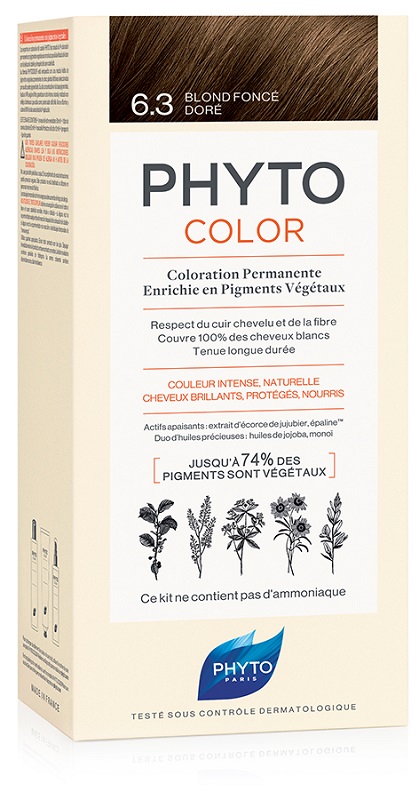 PHYTOCOLOR 6.3 BIONDO SCU DOR 1 LATTE + 1 CREMA + 1 MASCHERA + 1 PAIO DI GUANTI - Luckyfarma.it