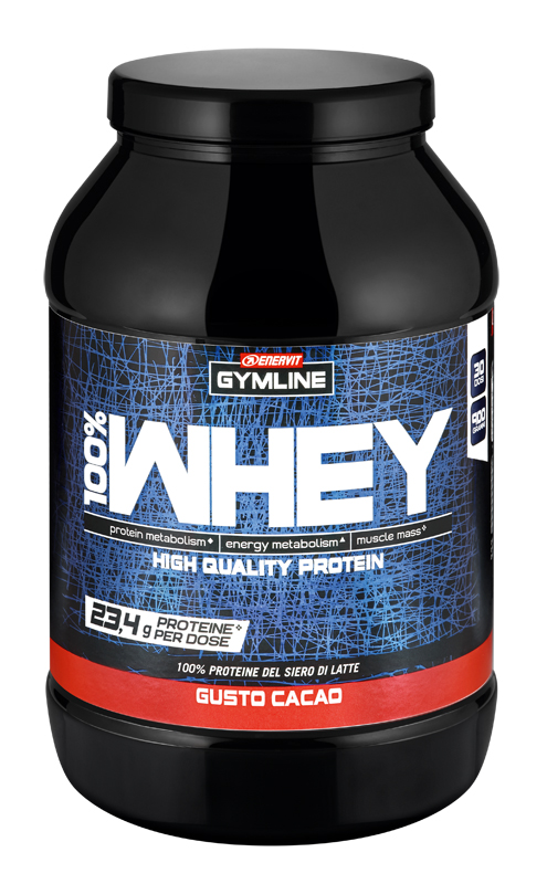GYMLINE 100% WHEY CONCENTRATE CACAO 900 G - Luckyfarma.it