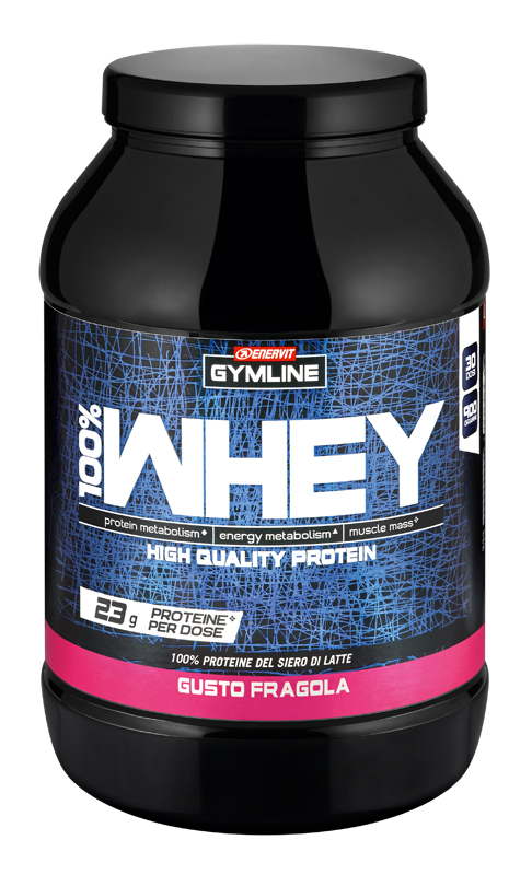 GYMLINE 100% WHEY CONCENTRATE FRAGOLA 900 G - Luckyfarma.it
