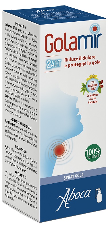 GOLAMIR 2ACT SPRAY 30 ML NO ALCOOL ADULTI E BAMBINI DA UN ANNO DI ETA' - Luckyfarma.it