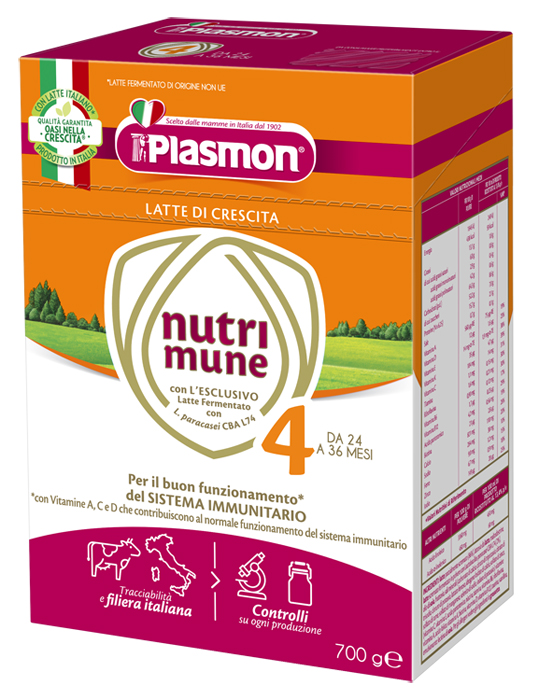 PLASMON NUTRIMUNE LATTE STAGE 4 POLVERE 700 G - Luckyfarma.it