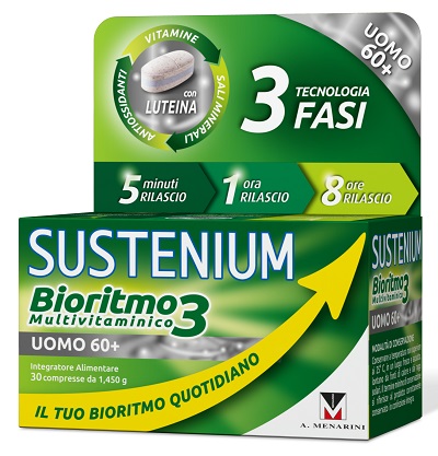SUSTENIUM BIORITMO3 UOMO 60+ 30 COMPRESSE - Luckyfarma.it