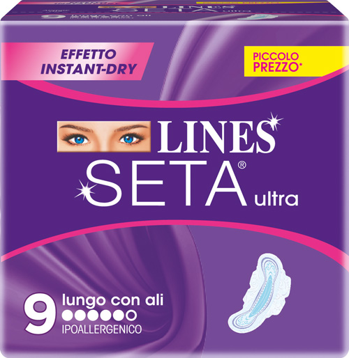 LINES SETA ULTRA ASSORBENTI LUNGHI 9 PEZZI - Luckyfarma.it