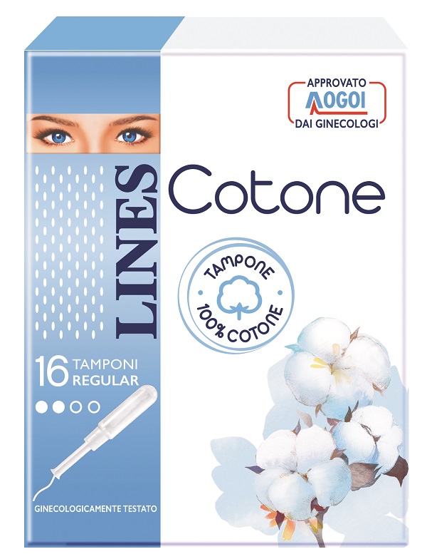 LINES COTONE TAMPONE REGULAR 16 PEZZI - Luckyfarma.it