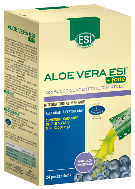 ESI ALOE VERA SUCCO + FORTE MIRTILLO 24 POCKET DRINK - Luckyfarma.it