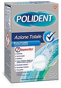 POLIDENT AZIONE TOTALE 66 COMPRESSE PULITORE PER PROTESI QUOTIDIANO - Luckyfarma.it