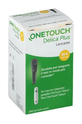 LANCETTE PUNGIDITO ONETOUCH DELICA PLUS 200 PEZZI - Luckyfarma.it