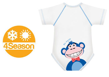 BODY 0/36M BIO COTTON 4SEASON SCIMMIA - Luckyfarma.it