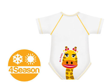 BODY 0/36M BIO COTTON 4SEASON GIRAFFA - Luckyfarma.it