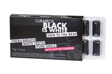 CURAPROX BLACK IS WHITE TO GO CHEWING GUM SLEEVE 12 PEZZI - Luckyfarma.it