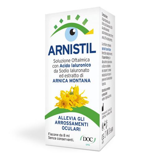 ARNISTIL SOLUZIONE OFTALMICA ACIDO IALURONICO 0,2% + ESTRATTO DI ARNICA MONTANA 0,1% FLACONE 8 ML - Luckyfarma.it