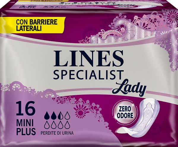 LINES SPECIALIST PANNOLONE MINI PLUS FARMA 16 PEZZI - Luckyfarma.it