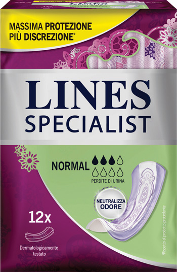 LINES SPECIALIST PANNOLONE NORMAL FARMA 12 PEZZI - Luckyfarma.it