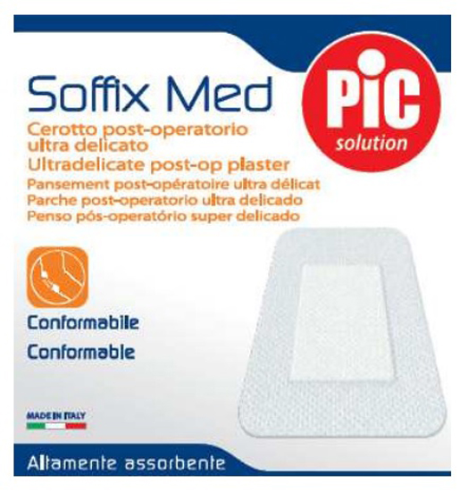 CEROTTO IN TNT ADESIVO CON COMPRESSA ASSORBENTE PIC SOFFIX MED 10X8 CM - Luckyfarma.it