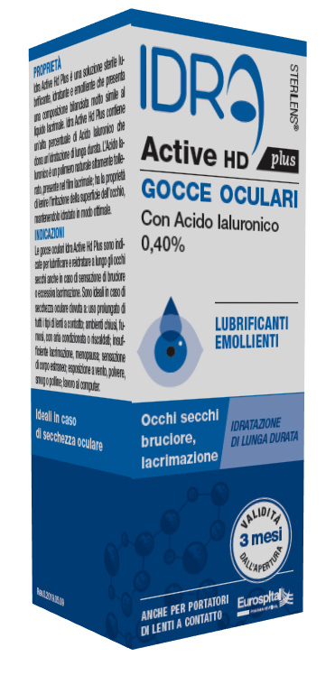 GOCCE OCULARI STERILENS IDRA ACTIVE HD PLUS 10 ML CON ACIDO IALURONICO 0,40% - Luckyfarma.it
