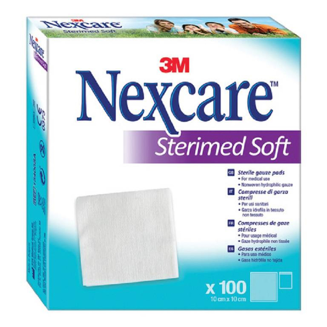 GARZA COMPRESSA STERIMED SOFT IN TESSUTO NON TESSUTO STERILE 10X10CM 100 PEZZI MULTILINGUAL - Luckyfarma.it