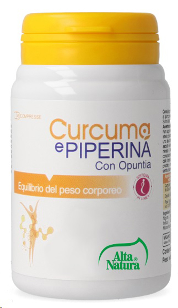 CURCUMA E PIPERINA CON OPUNTIA 45 COMPRESSE 900MG - Luckyfarma.it