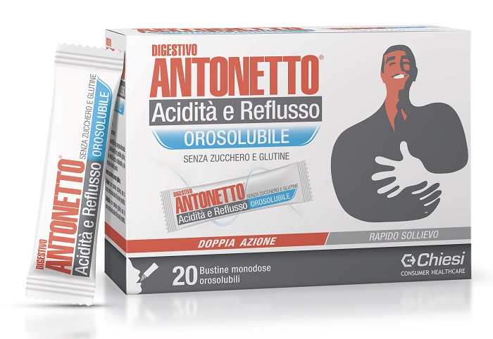 DIGESTIVO ANTONETTO ACIDITA' E REFLUSSO OROSOLUBILE 20 BUSTINE - Luckyfarma.it