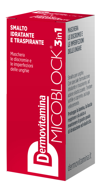 DERMOVITAMINA MICOBLOCK 3 IN 1 SMALTO IDRATANTE E TRASPIRANTE ROSSO 5 ML - Luckyfarma.it
