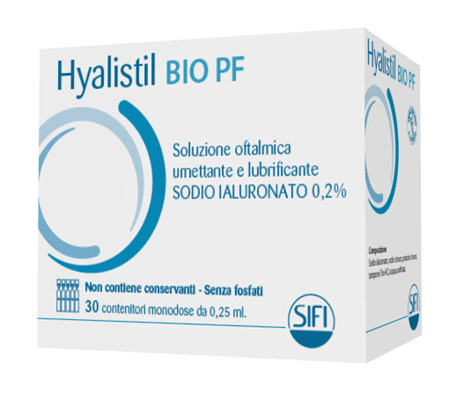 HYALISTIL BIO PF SOLUZIONE OFTALMICA PHOSPHATE FREE MONODOSE A BASE DI ACIDO IALURONICO 0,2% 30 FLACONCINI 0,25 ML - Luckyfarma.it