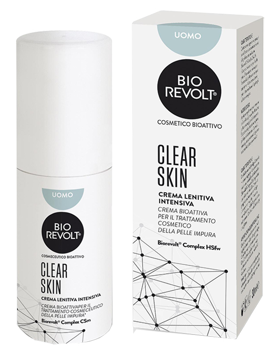 BIOREVOLT RX CLEAR SKIN UOMO CREMA LENITIVA INTENSIVA BIOATTIVA PER PELLE IMPURA 30 ML - Luckyfarma.it