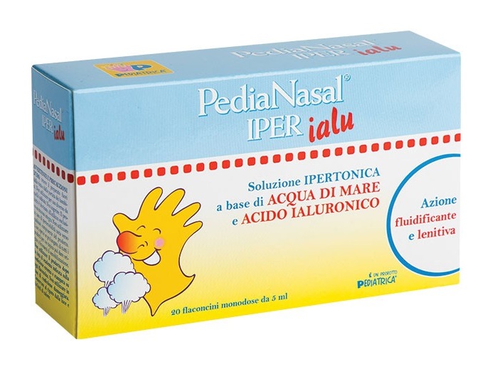 PEDIANASAL IPER SOLUZIONE IPERTONICA CON ACIDO IALURONICO 20 FLACONCINI MONODOSE DA 5 ML - Luckyfarma.it