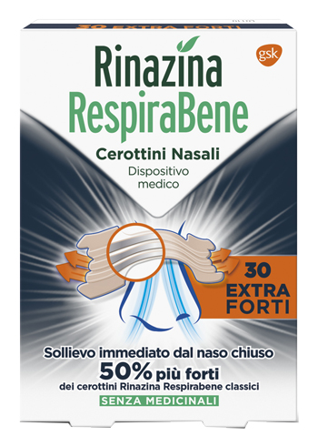 RINAZINA RESPIRABENE CEROTTINO EXTRA FORTE 30 PEZZI - Luckyfarma.it