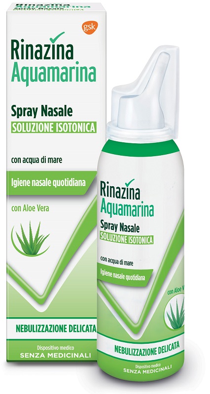 RINAZINA AQUAMARINA ISOTONICA ALOE SPRAY NEBULIZZAZIONE DELICATA 100 ML - Luckyfarma.it