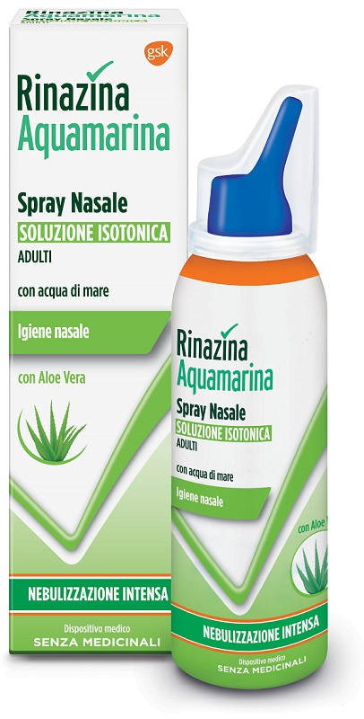 RINAZINA AQUAMARINA ISOTONICA ALOE SPRAY NEBULIZZAZIONE INTENSA 100 ML - Luckyfarma.it