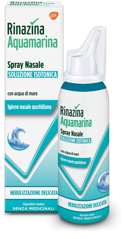 RINAZINA AQUAMARINA ISOTONICA SPRAY NEBULIZZAZIONE DELICATA 100 ML - Luckyfarma.it