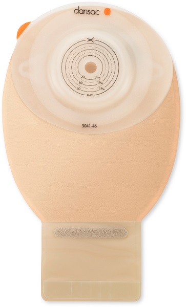 DANSAC NOVALIFE TRE 1 SACCA APERTA OPACA CONVEX MIDI PER ILEOSTOMIA CON FINESTRA RITAGLIABILE 15-46 MM 350 ML 10 PEZZI - Luckyfarma.it