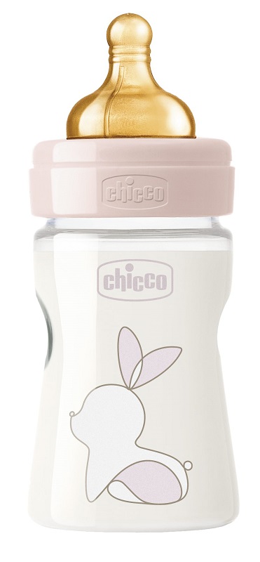 CHICCO BIBERON ORIGINAL 150ML TOUCH 1 FORO GIRL CON TETTARELLA IN CAUCCIU' - Luckyfarma.it