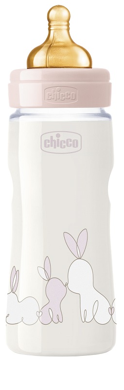 CHICCO BIBERON ORIGINAL 330ML TOUCH REGULAR GIRL CON TETTARELLA IN CAUCCIU' - Luckyfarma.it