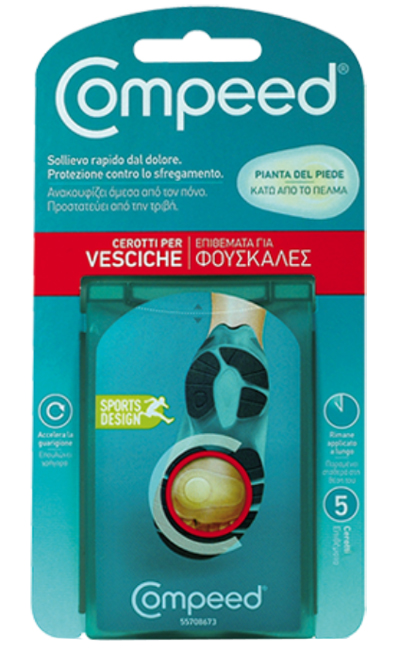 COMPEED CEROTTI PER VESCICHE PIANTA PIEDE SPORT 5 PEZZI - Luckyfarma.it