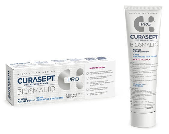 CURASEPT BIOSMALTO MOUSSE CARIE FRAGOLA 50 ML - Luckyfarma.it