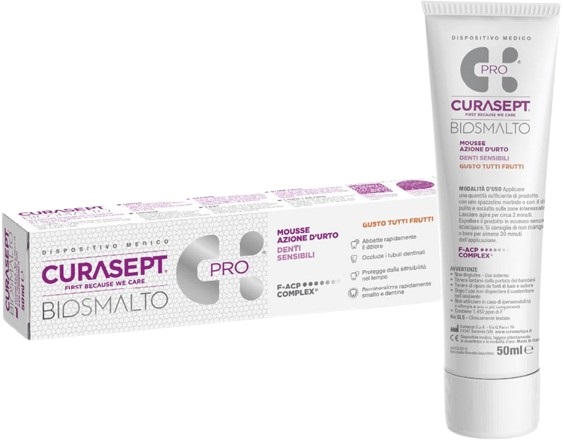 CURASEPT BIOSMALTO MOUSSE DENTI SENSIBILI 50 ML - Luckyfarma.it