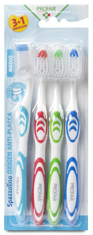 PROFAR SPAZZOLINO ANTIPLACCA OXIGEN 4 PEZZI - Luckyfarma.it