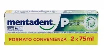 MENTADENT P 2 X 75 ML BITUBO PROMO - Luckyfarma.it