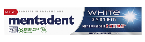 MENTADENT WHITE SYSTEM 75 ML - Luckyfarma.it