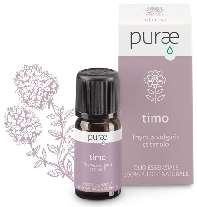 PURAE OLIO ESSENZIALE TIMO THYMOLO ROSSO THYMUS VULGARIS SOMMITA' FIORITE 5 ML - Luckyfarma.it
