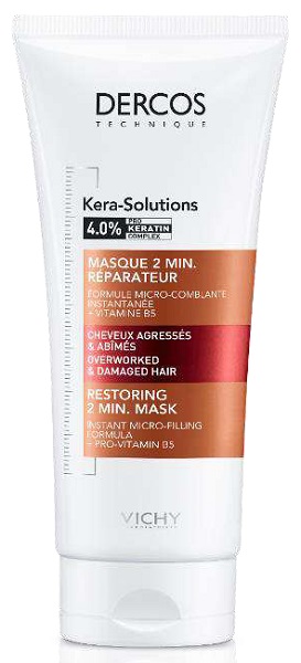 DERCOS TECHNIQUE KERASOL MASCHERA RIPARATRICE 2 MIN 200 ML - Luckyfarma.it