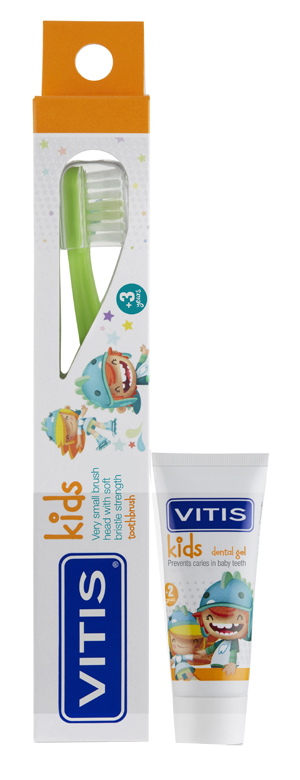 VITIS KIDS SPAZZOLINO + GEL 8 ML - Luckyfarma.it