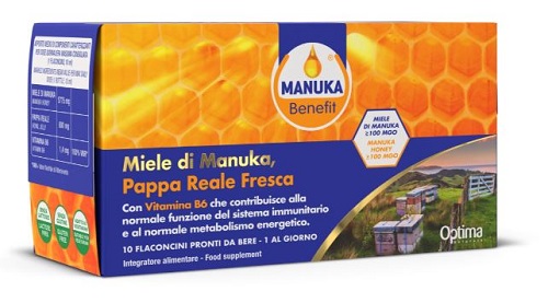 MANUKA BENEFIT PAPPA REALE MANUKA VITAMINA B6 10 FLACONCINI 10 ML - Luckyfarma.it