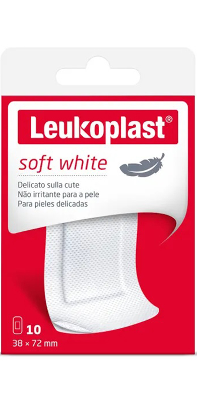 LEUKOPLAST SOFT WHITE 72 X 38 CM 10 PEZZI - Luckyfarma.it