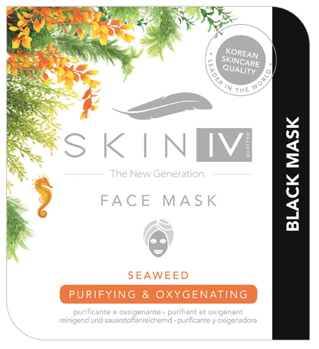 SKIN IV MASCHERA VISO COREANA MONOUSO ALGHE MARINE PURIFICANTE E OSSIGENANTE 25 ML - Luckyfarma.it
