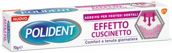 POLIDENT FISSATIVO EFFETTO CUSCINETTO ADESIVO PER PROTESI DENTALI 70 G - Luckyfarma.it