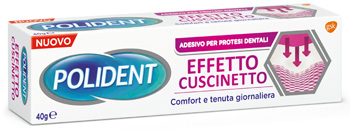 POLIDENT FISSATIVO EFFETTO CUSCINETTO ADESIVO PER PROTESI DENTALI 40 G - Luckyfarma.it