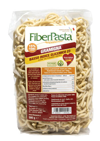FIBERPASTA GRAMIGNA BASSO INDICE GLICEMICO 500 G - Luckyfarma.it