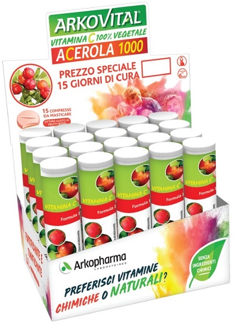 ARKOVITAL ACEROLA 1000 15 COMPRESSE - Luckyfarma.it